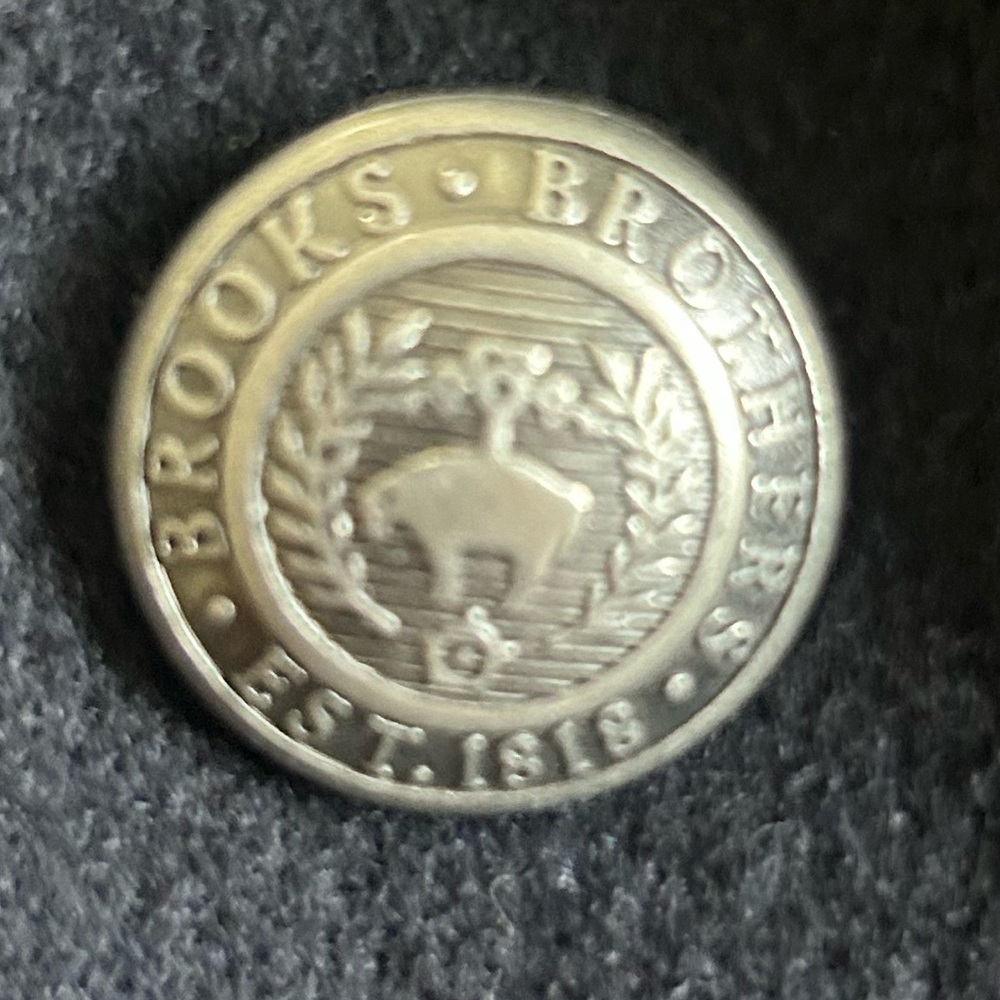 Brooks Brothers Navy Blue Double Breasted Coat